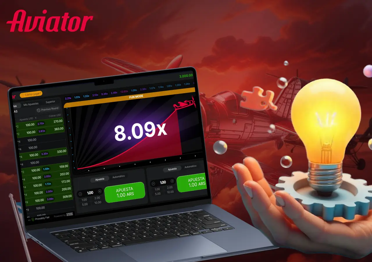 Cómo funciona Aviator según el generador aleatorio y el crecimiento del multiplicador.