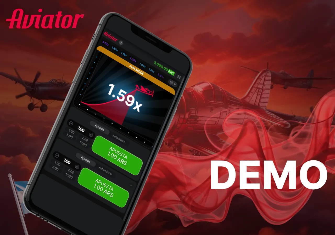 Versión demo del juego Aviator para probar la mecánica y las apuestas.